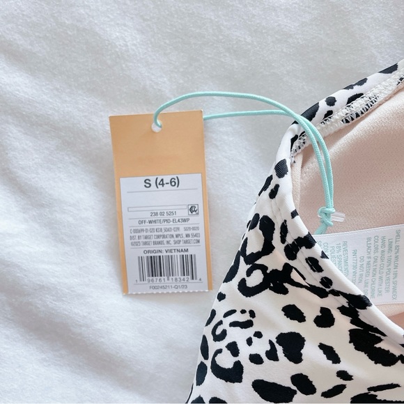 Kona Sol NWT Twist-Front Bikini Top size small 4-6 Women's Leopard swimsuit - Picture 11 of 12
